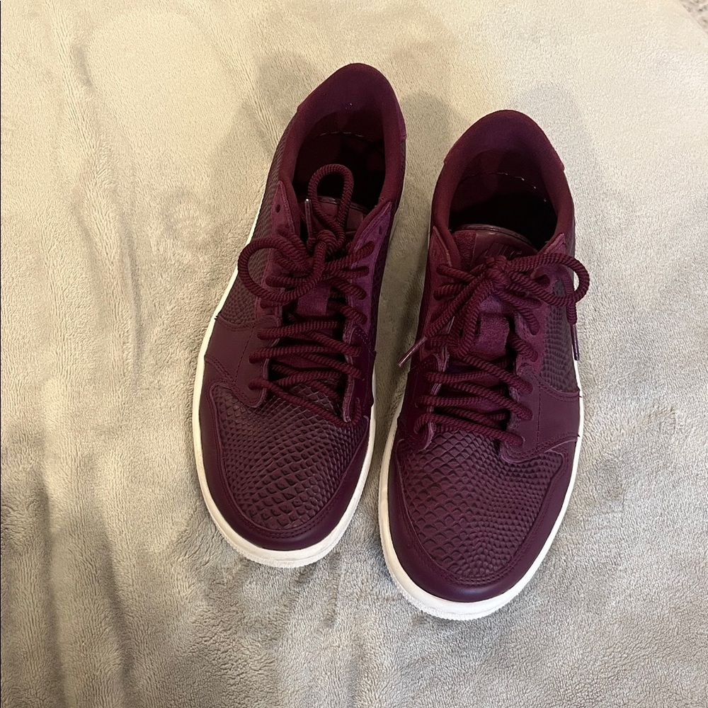 Air Jordan 1 Purple Snakeskin Shoe
